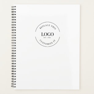 Agenda Personalizado mínimo simple blanco logotipo marca 