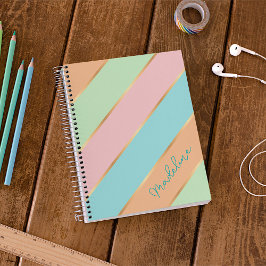 Agenda Personalizado Mint Green Turquoise Blue Pink Gold 