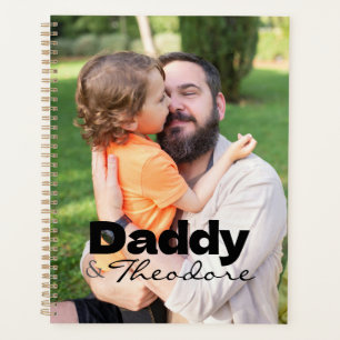 Agenda Personalizado moderno foto Papi y nombre del bebé 