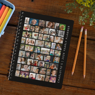 Agenda Personalizado negro 54 Collage de fotos