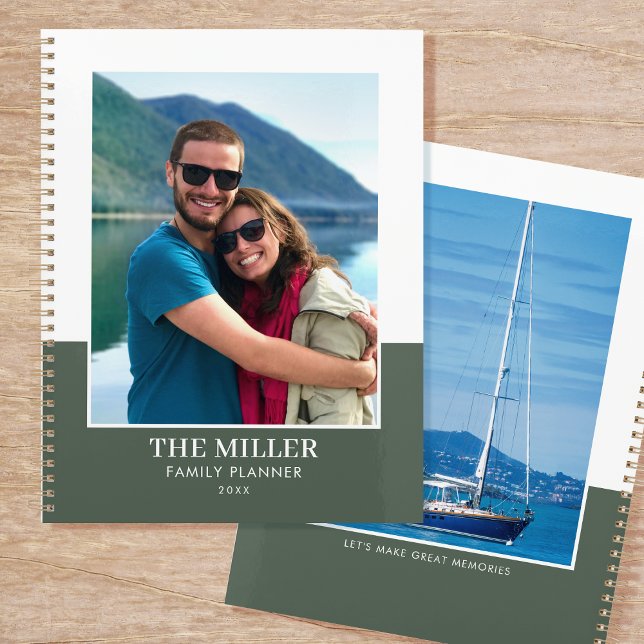 Agenda Personalizado Nombre de la foto Verde Moderno (Subido por el creador)