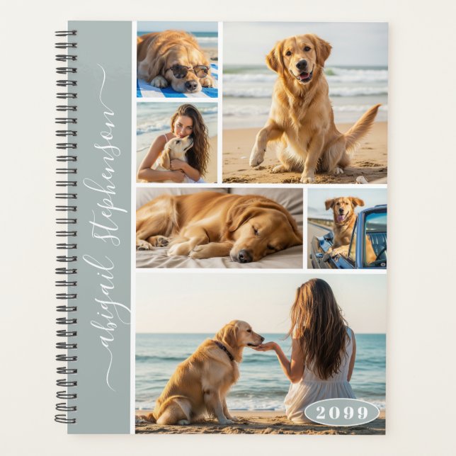 Agenda Personalizado personalizado moderno de 6 Collages  (Anverso)