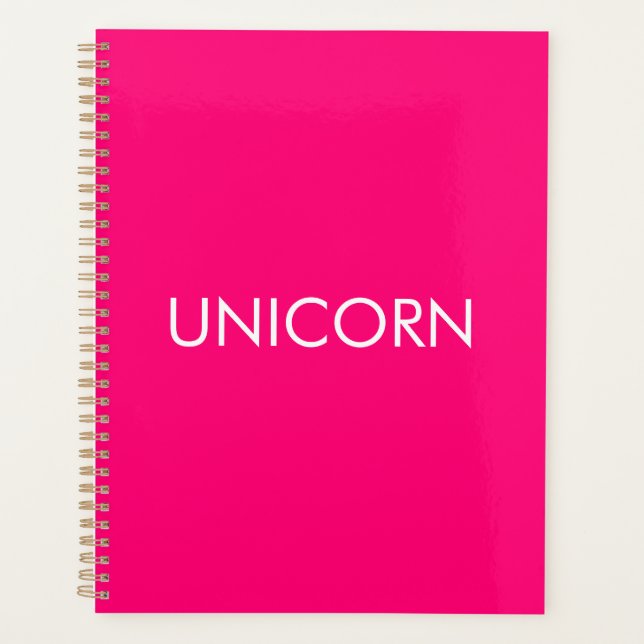 Agenda Personalizado picante unicornio de tipografía mode (Anverso)