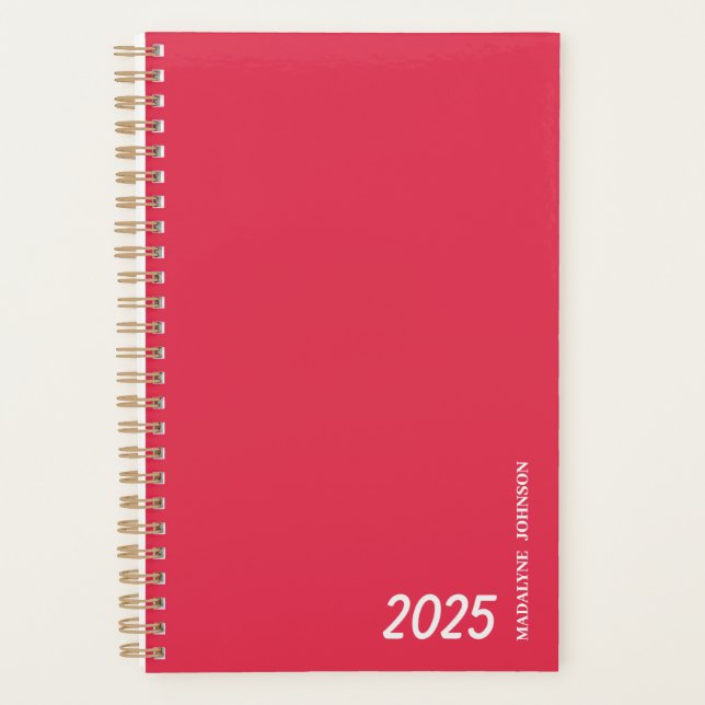 Agenda Personalizado Pinky-Red con citas para mi planific (Anverso)