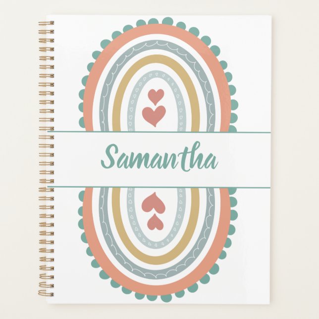 Agenda Personalizado/planchador de arco iris moderno pers (Anverso)