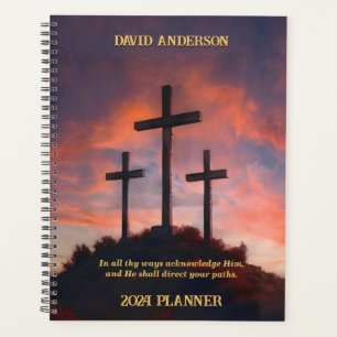 Agenda Personalizado Planner Jesus Lion fondo cruz al ata