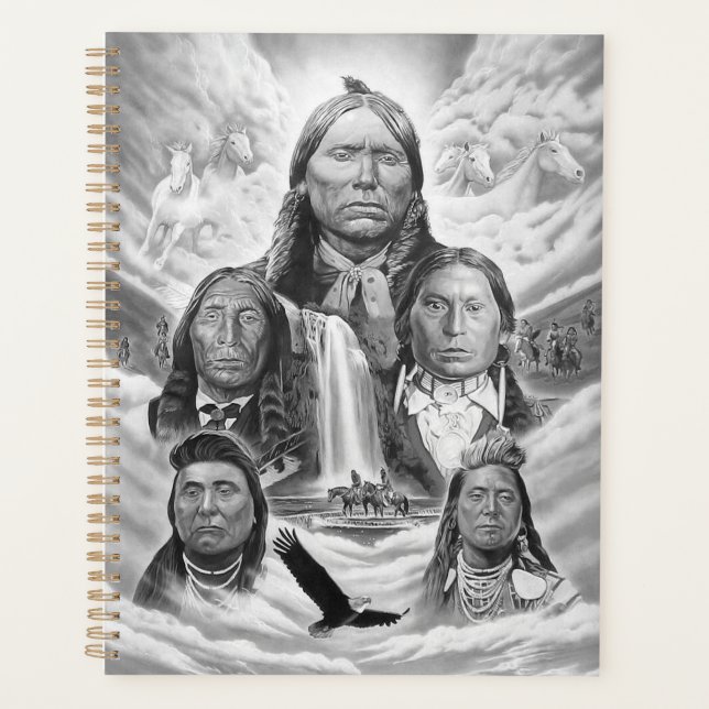 Agenda Personalizado Plantilla de famosos nativos america (Anverso)