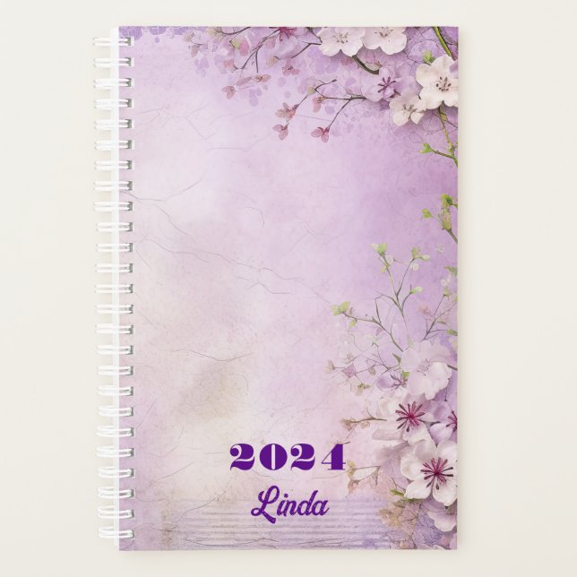 Agenda Personalizado Primavera Floral Florencia cereza II (Anverso)