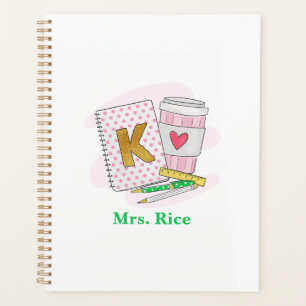 Agenda Personalizado Profesor de guardería Café para libr