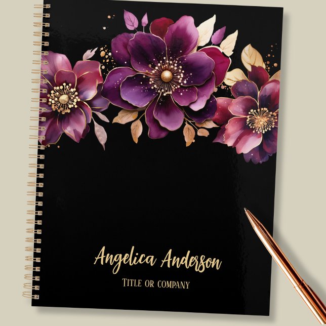 Agenda Personalizado Purple Floral (Subido por el creador)