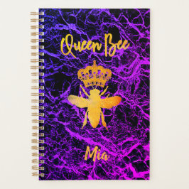 Agenda Personalizado QUEEN BEE Oro Púrpura Negro Sin fech
