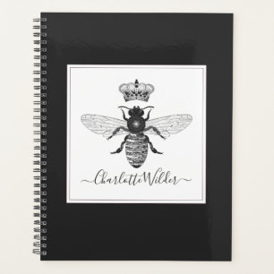 Agenda Personalizado Queen Bee Y Crown Script Signature N