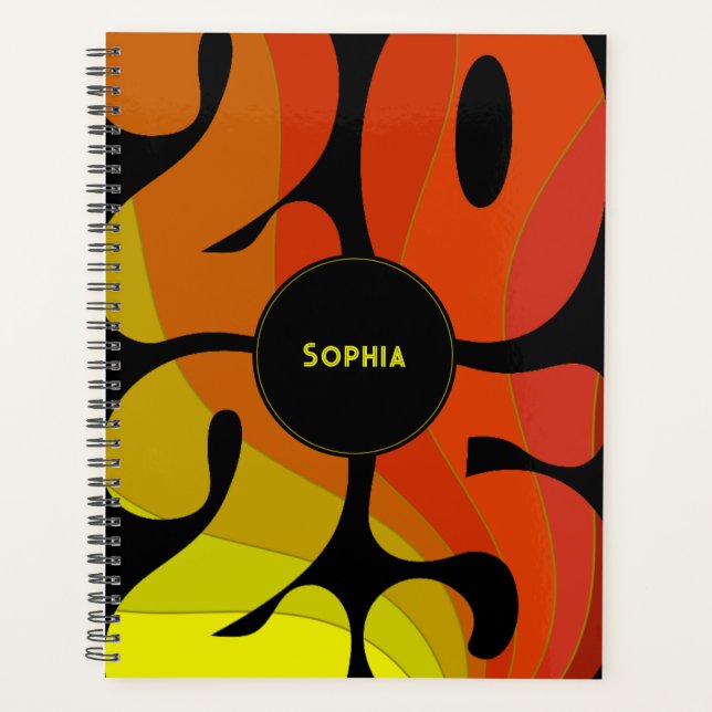 Agenda Personalizado Retro 2025 Planner (Anverso)