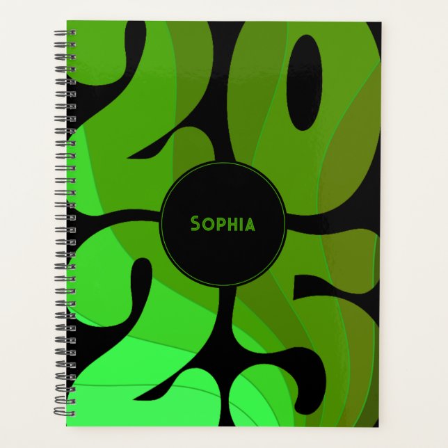 Agenda Personalizado Retro 2025 Planner (Anverso)
