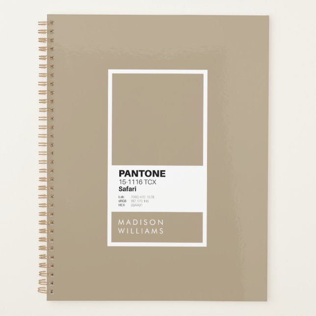 Agenda Personalizado Safari Notebook | Neutral Personaliz (Anverso)