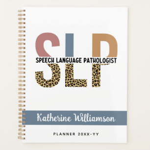 Agenda Personalizado SLP Speech Pathólogo Leopard Print