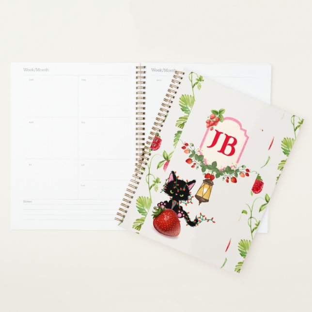 Agenda Personalizado Strawberry Monogrammed Planners! (Demostración)