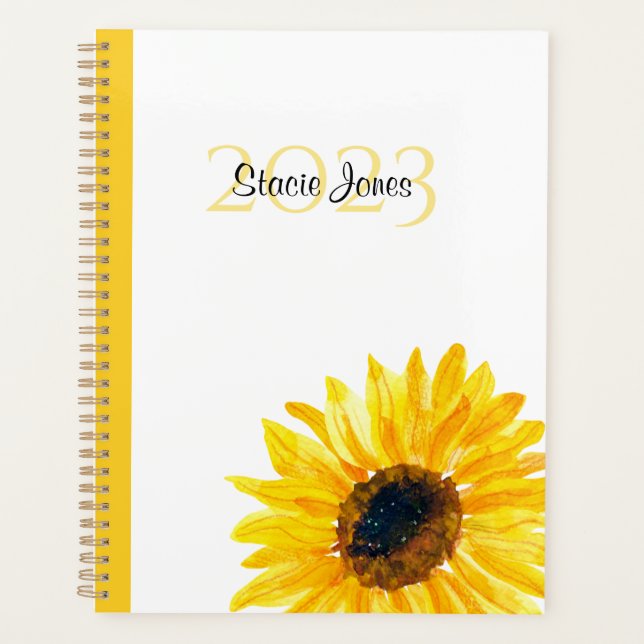 Agenda Personalizado Sunflower Planner (Anverso)
