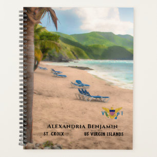 Agenda PERSONALIZADO tropical de las Islas Vírgenes de l
