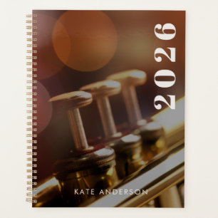 Agenda Personalizado Trumpet Musician moderno año 2026