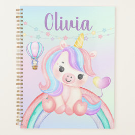 Agenda Personalizado Unicornio Spiral Planner - Regalo pe
