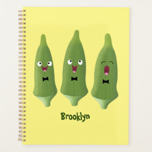 Agenda Personalizado vegetal de okra cantante