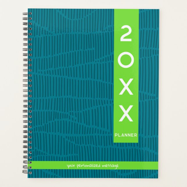 Agenda Personalizado verde moderno (Anverso)