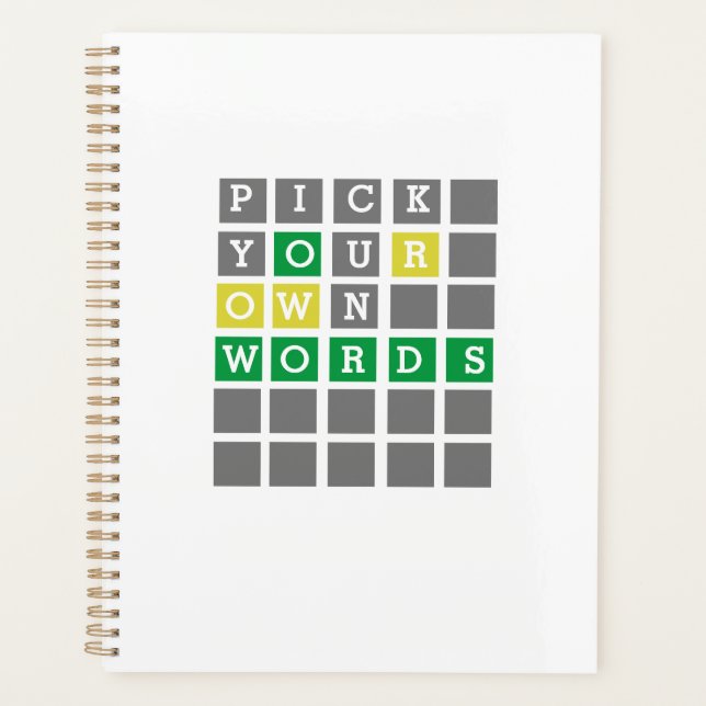 Agenda Personalizado Wordle  (Anverso)