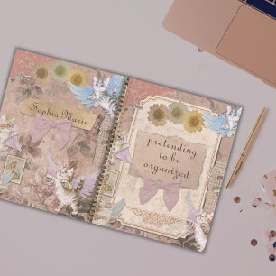 Agenda Personalizado Y2K Coquette Estética Funny Cat Girl