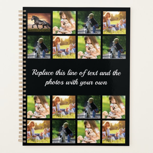 Agenda Personalizar el collage de fotografías y el planif (Anverso)