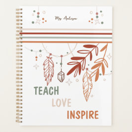 Agenda personalizar floral bohemio personalizado