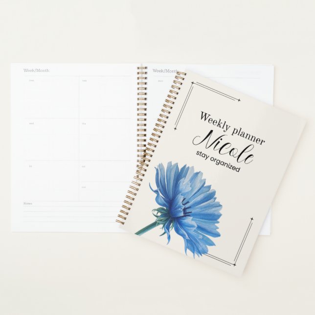 Agenda Personalized Cornflower Weekly Planner  (Demostración)