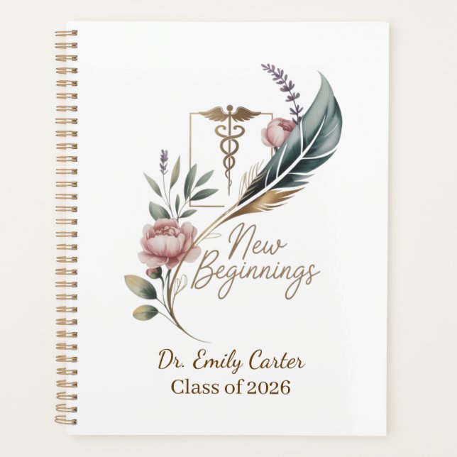 Agenda Personalized Doctor Graduation New Beginnings (Anverso)