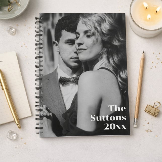Agenda Personalized Full Couple Photo Elegant Wedding (Subido por el creador)