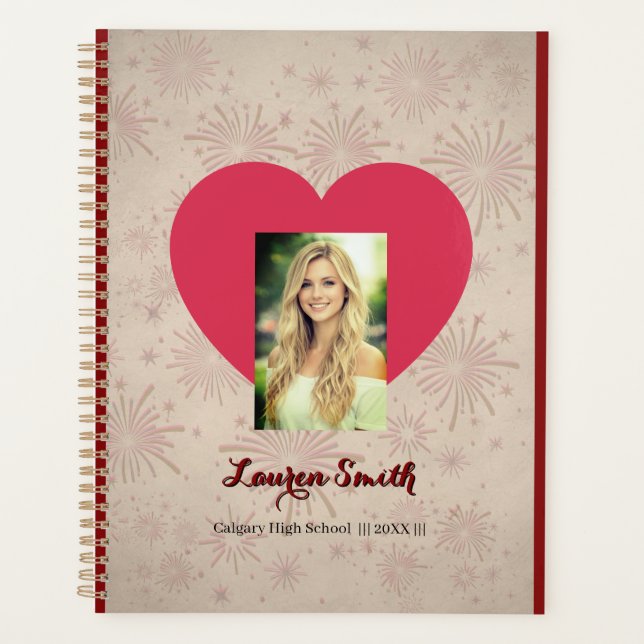 Agenda Personalized Heart Photo Planner  (Anverso)