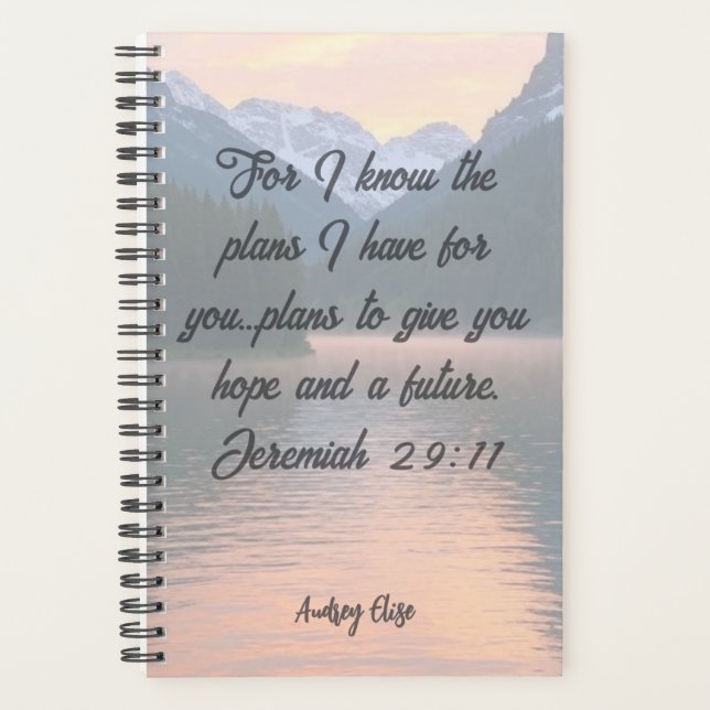 Agenda Personalized Jeremiah 29:11 Planner (Anverso)
