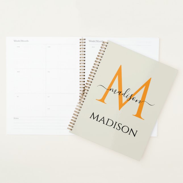 Agenda Personalized Monogram & Name  (Demostración)