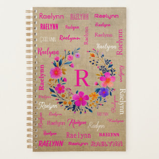 Agenda Personalized Name Planner Add your Name