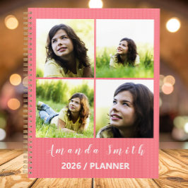 Agenda Personalized Pink 5 Photo Collage 