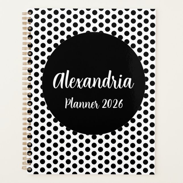 Agenda Personalized Polka Dot Planner (Anverso)