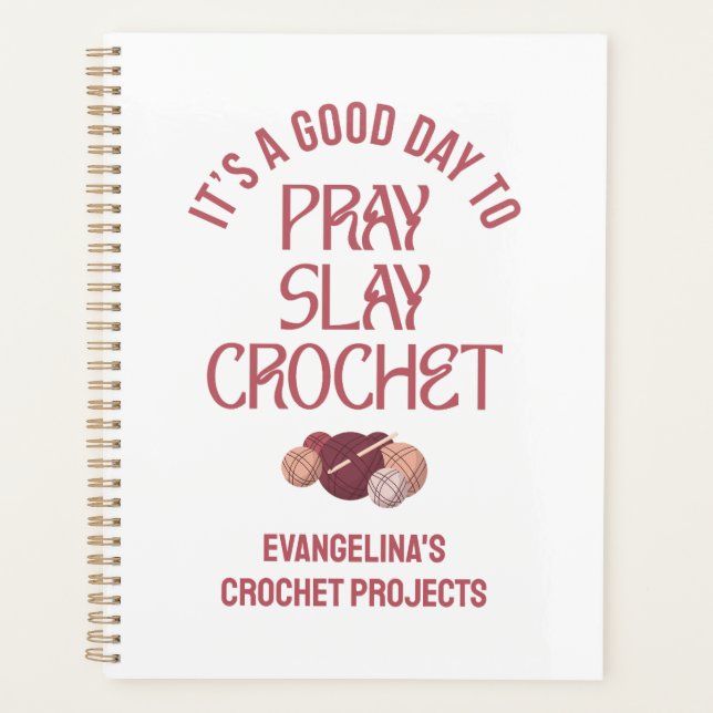 Agenda Personalized PRAY SLAY CROCHET Projects (Anverso)