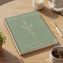 Personalized Protect Your Peace 2026 Sage Green