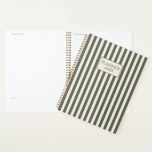 Agenda Personalized Striped Planner 20XX (Demostración)