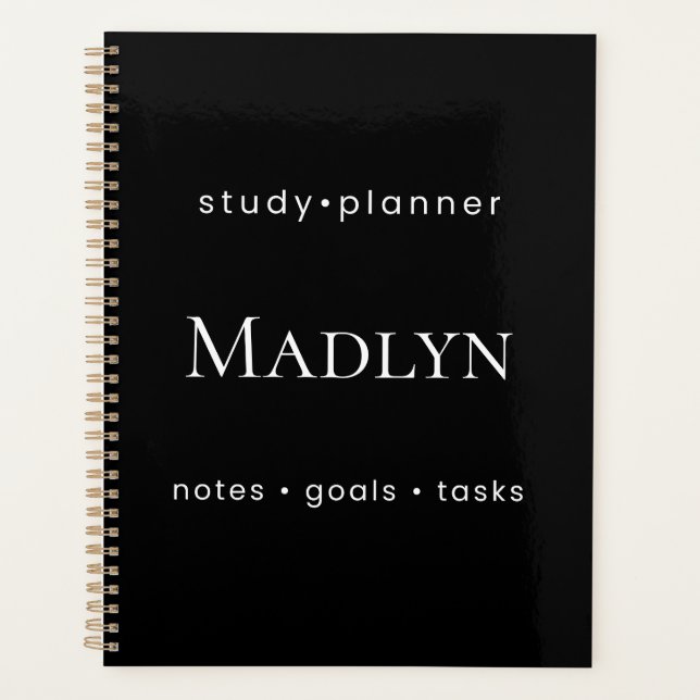 Agenda Personalized Study  Weekly Planner  (Anverso)