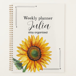 Agenda Personalized Sunflower Planner 