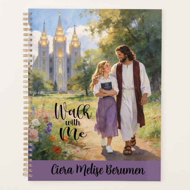 Agenda Personalized 'Walk with Me' Christian LDS Planner2 (Anverso)