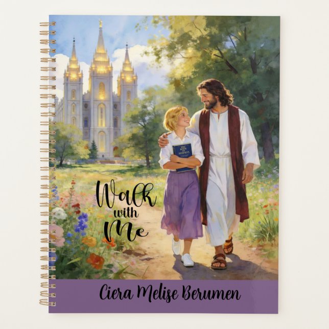 Agenda Personalized 'Walk with Me' Christian LDS Planner4 (Anverso)