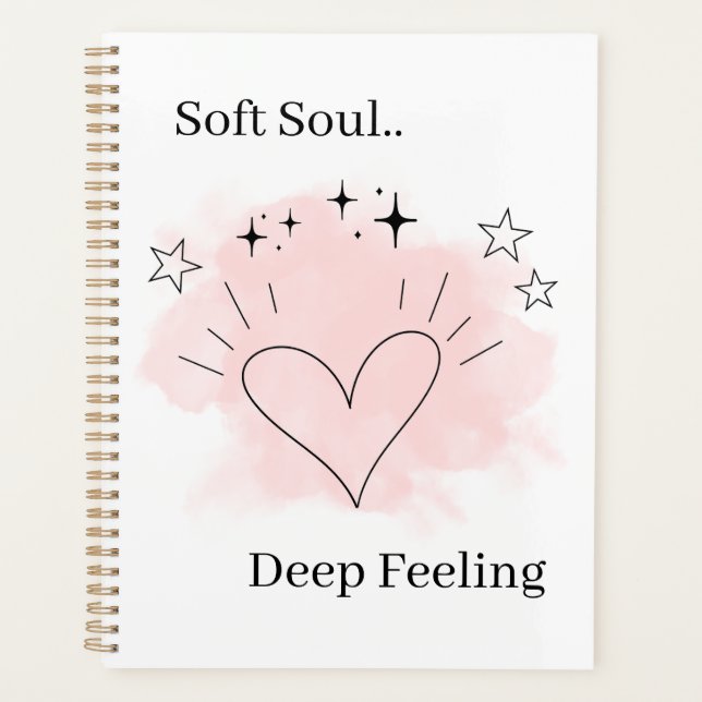 Agenda Personalized Watercolor Line Art Planner Notebook (Anverso)