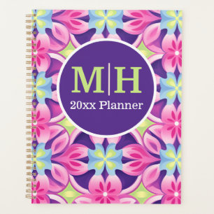 Agenda Perwinkle, rosa y lima salvaje