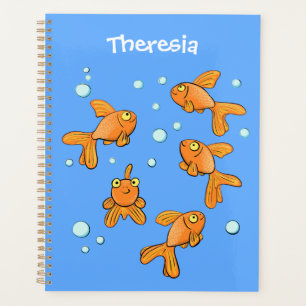 Agenda Pescado de oro naranja lindo en el ilustracion per